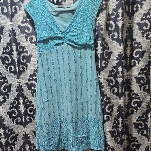 Blue Patterned Dress